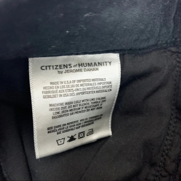 Citizens Of Humanity Drew Crop Flare Velvet Pants Midnight Black Women’s 26 - Picture 9 of 13